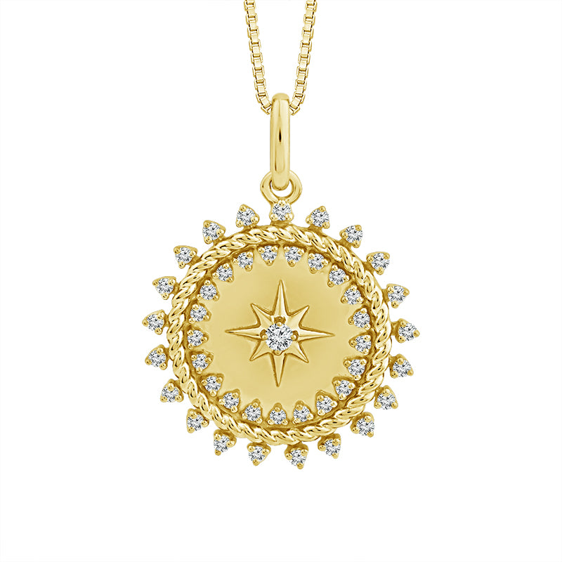 Diamond Fashion Pendant 0.20 ct tw 10k Yellow Gold-PF9685A78Y0