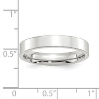 Platinum 4mm Flat Wedding Band-PFB040