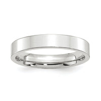Platinum 4mm Flat Wedding Band-PFB040