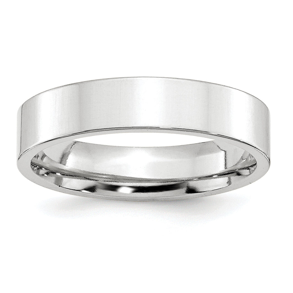 Platinum 5mm Flat Wedding Band-PFB050