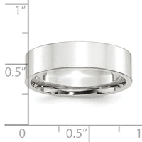Platinum 6mm Flat Wedding Band-PFB060