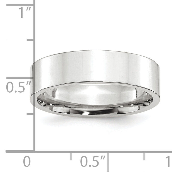 Platinum 6mm Flat Wedding Band-PFB060