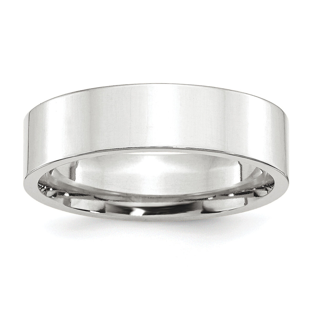 Platinum 6mm Flat Wedding Band-PFB060