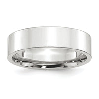 Platinum 6mm Flat Wedding Band-PFB060