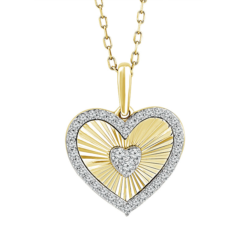 Diamond Fashion Pendant 0.25 ct tw 10k Yellow Gold-PH1113A78Y0