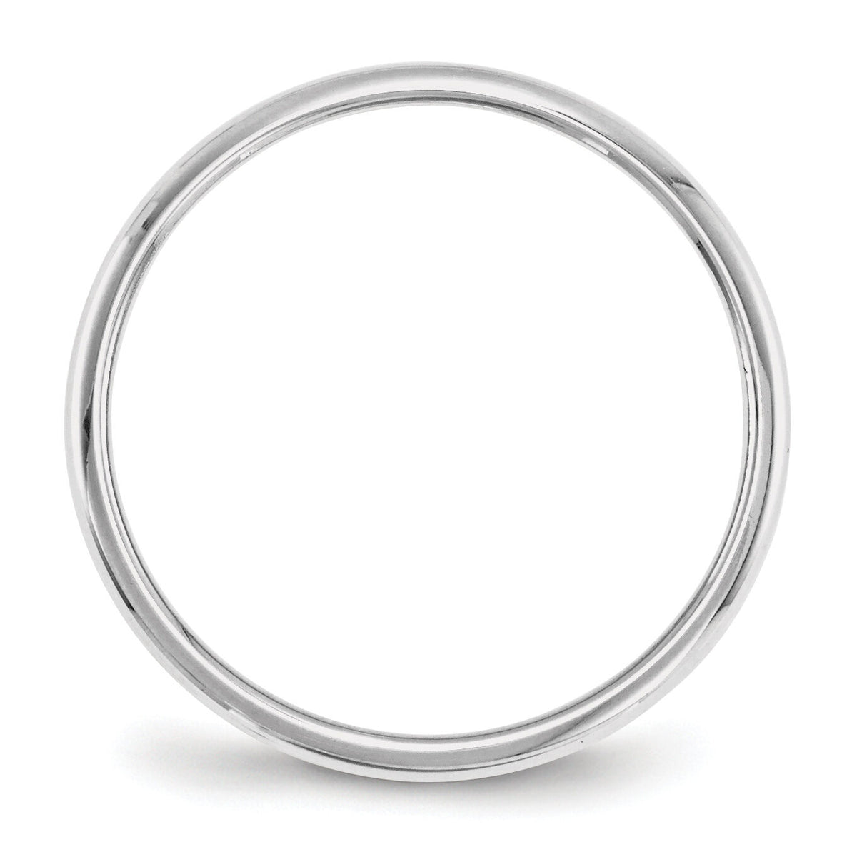 Platinum 2mm Half-Round Wedding Band-PHR020