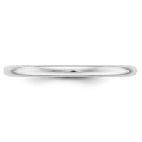 Platinum 2mm Half-Round Wedding Band-PHR020