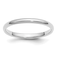 Platinum 2mm Half-Round Wedding Band-PHR020