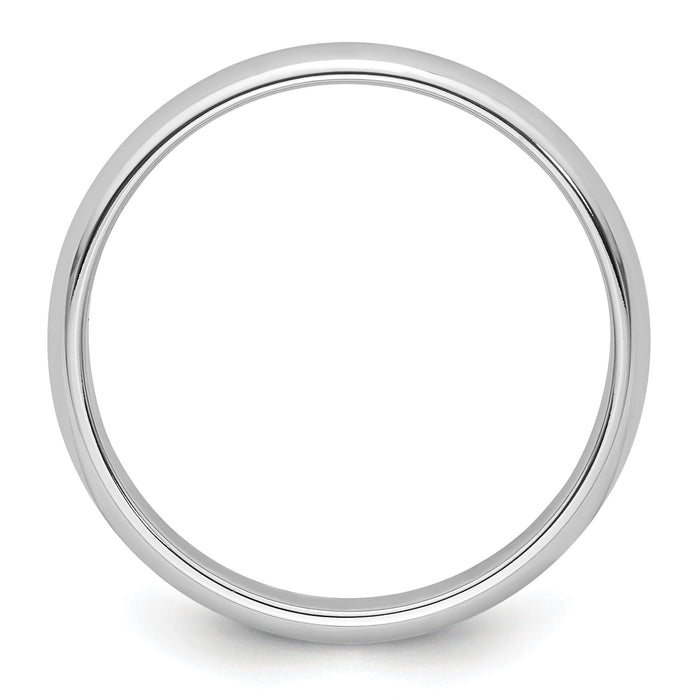 Platinum 4mm Half-Round Wedding Band-PHR040