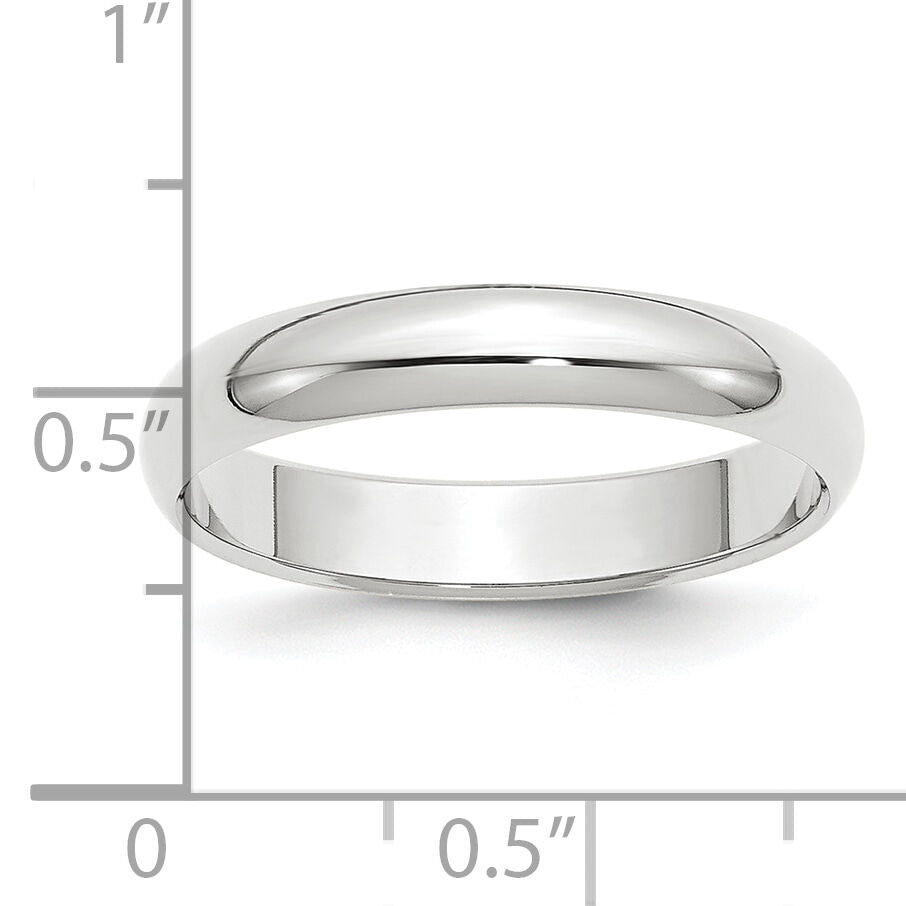Platinum 4mm Half-Round Wedding Band-PHR040