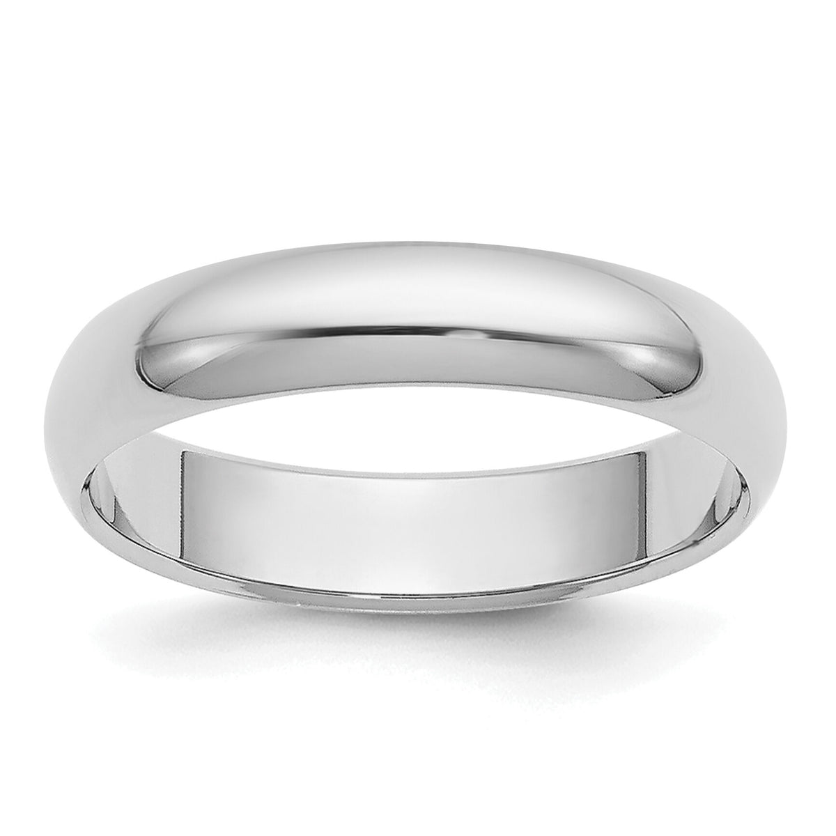 Platinum 4mm Half-Round Wedding Band-PHR040
