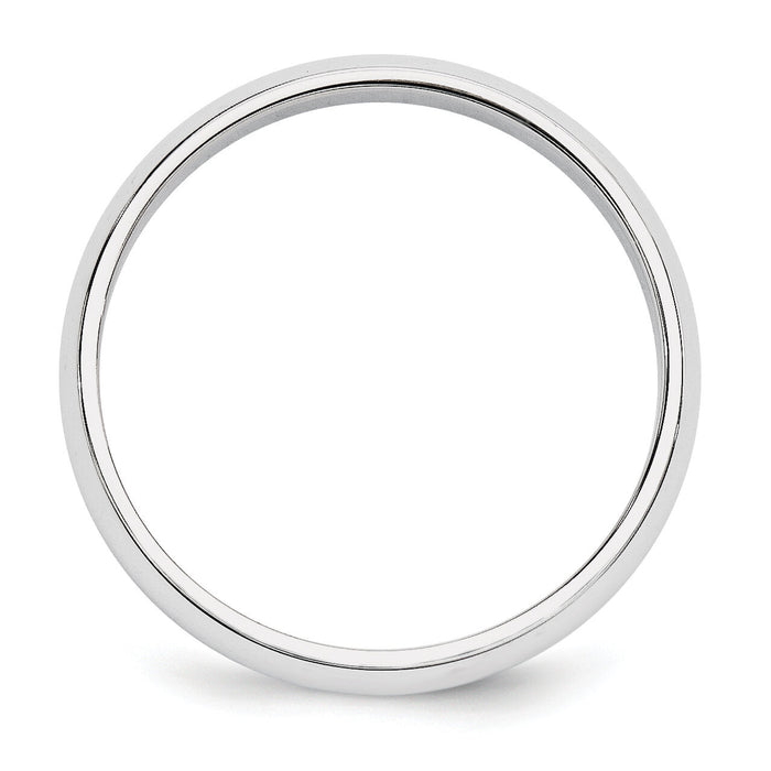Platinum 5mm Half-Round Wedding Band-PHR050
