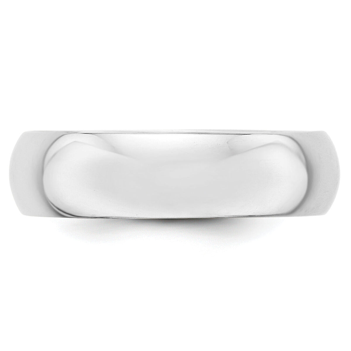 Platinum 6mm Half-Round Wedding Band-PHR060