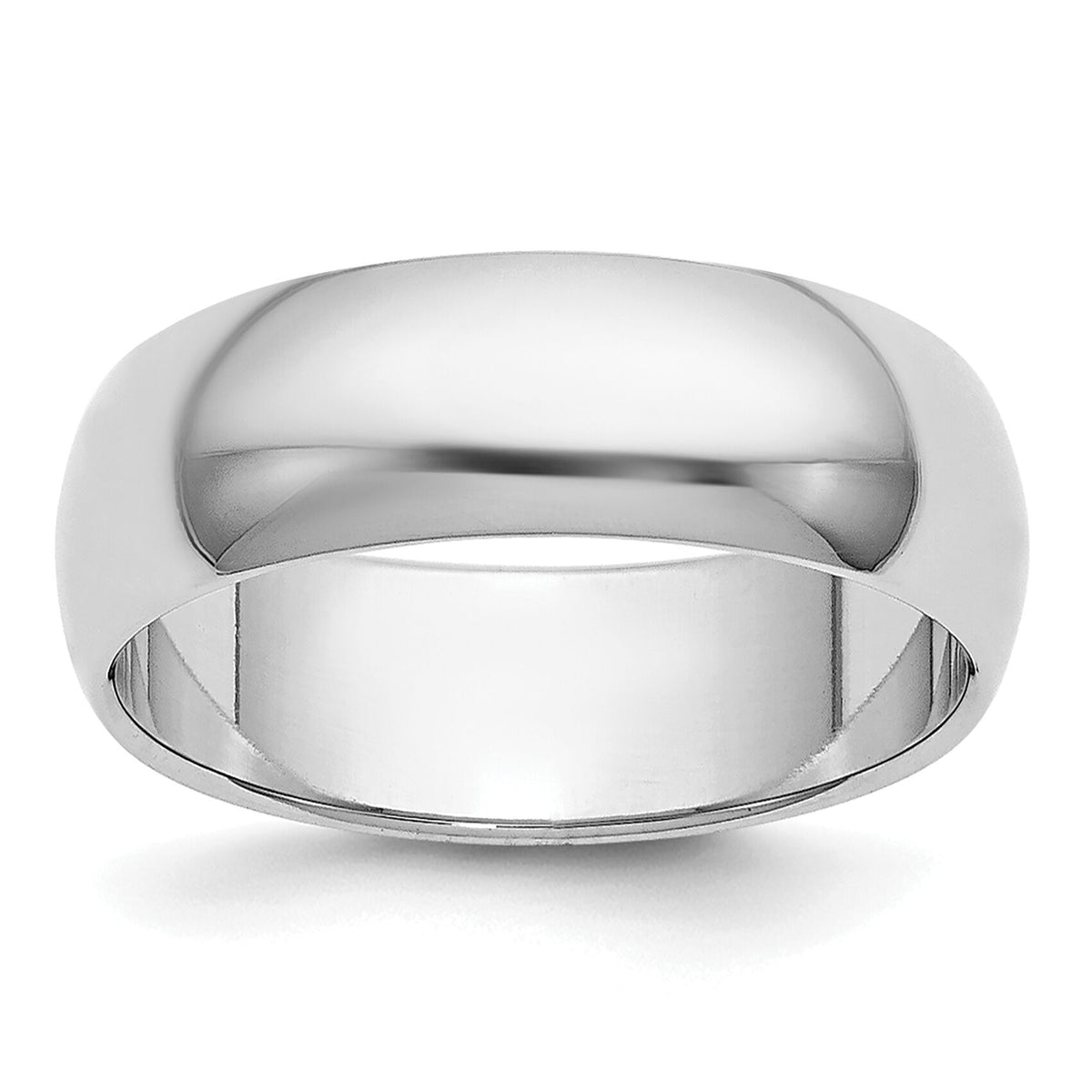 Platinum 6mm Half-Round Wedding Band-PHR060