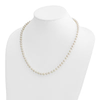 14k 5-6mm Round White Saltwater Akoya Cultured Pearl Necklace-PL50A-20