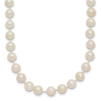 14k 5-6mm Round White Saltwater Akoya Cultured Pearl Necklace-PL50A-16