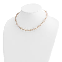 14k 6-7mm Round White Saltwater Akoya Cultured Pearl Necklace-PL60AA-16