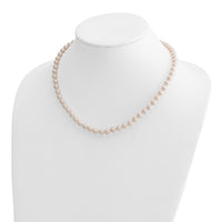 14k 6-7mm Round White Saltwater Akoya Cultured Pearl Necklace-PL60A-18