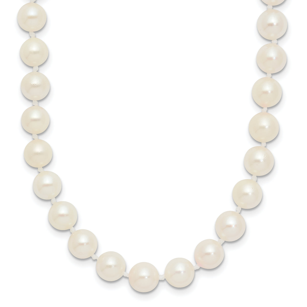 14k 6-7mm Round White Saltwater Akoya Cultured Pearl Necklace-PL60AA-24