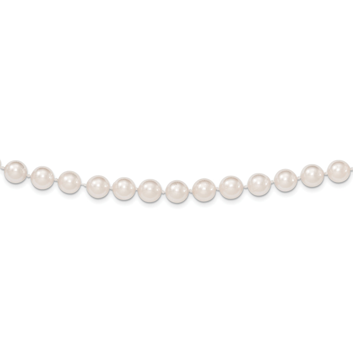 14k 8-9mm Round White Saltwater Akoya Cultured Pearl Bracelet-PL80AA-8