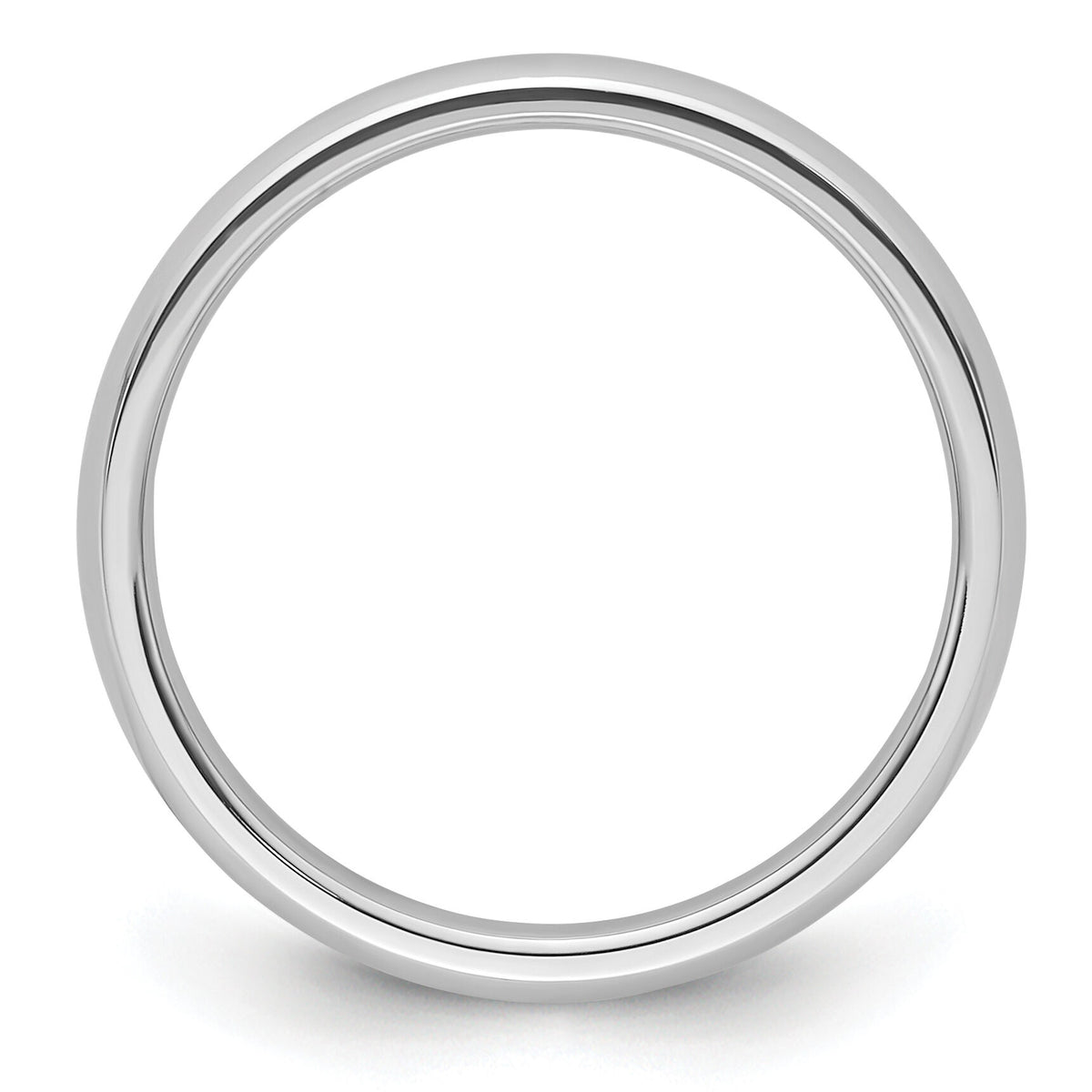 Platinum 3mm Half-Round Comfort Fit Lightweight Band-PLWCF030