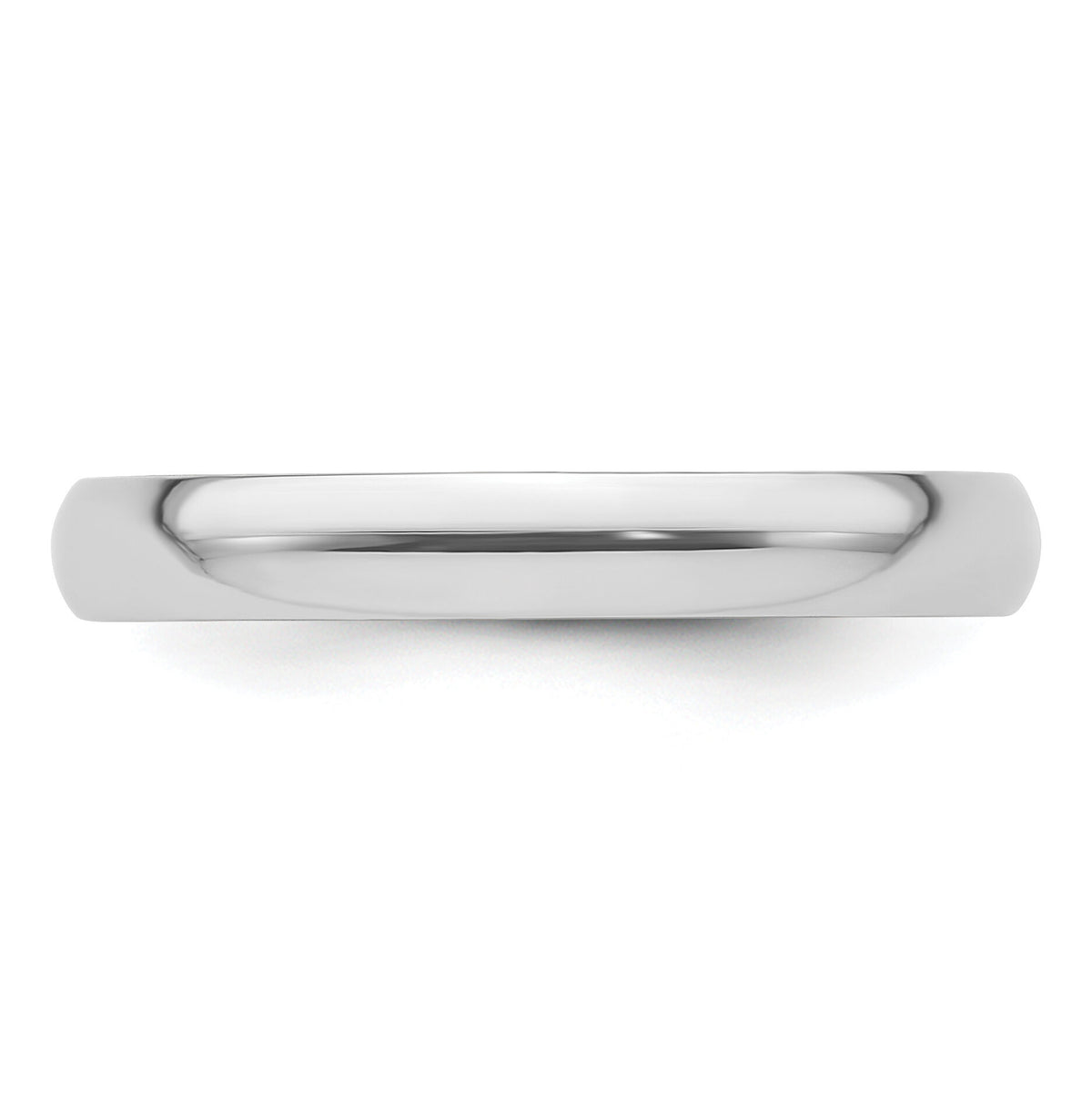 Platinum 3mm Half-Round Comfort Fit Lightweight Band-PLWCF030