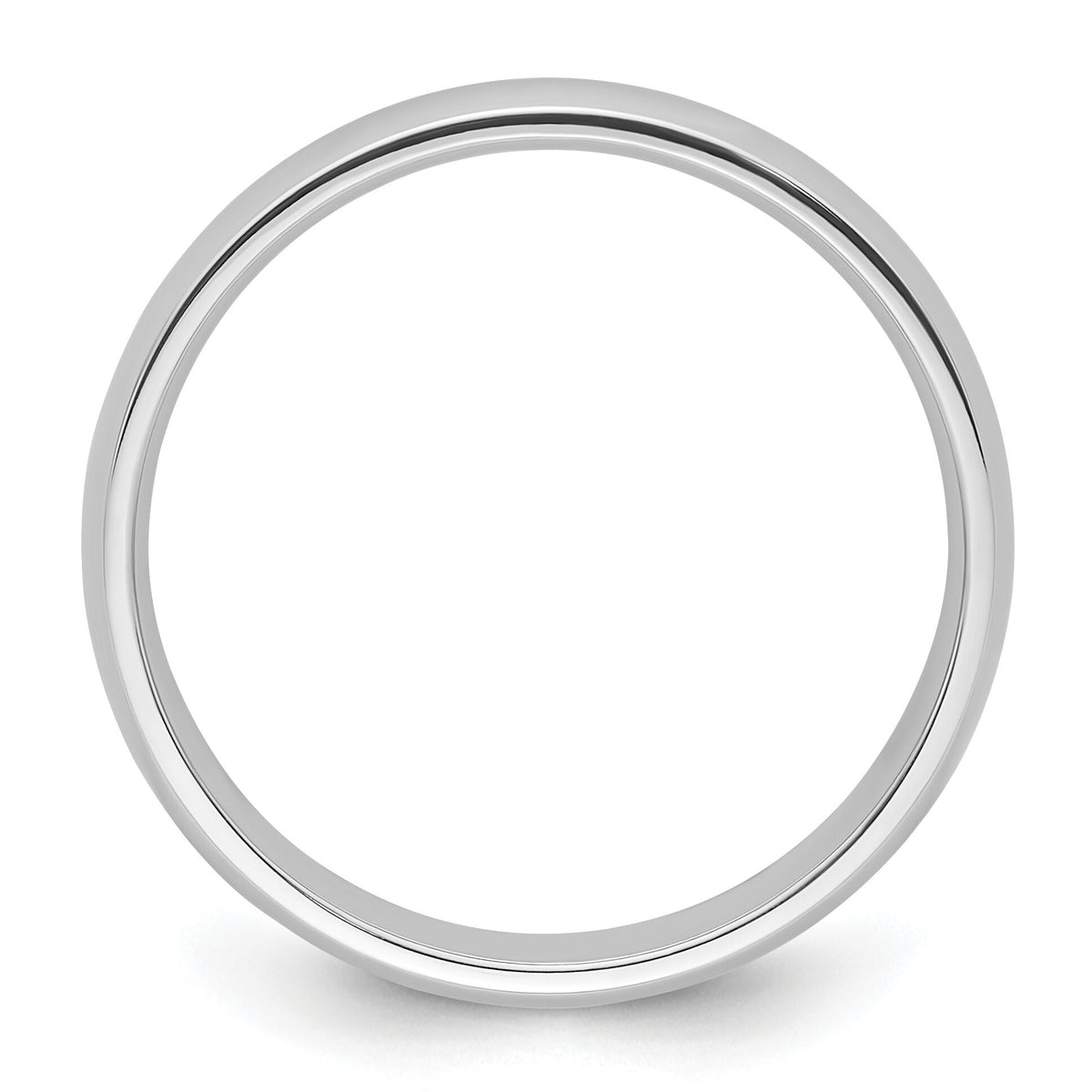 Platinum 4mm Half-Round Comfort Fit Lightweight Band-PLWCF040