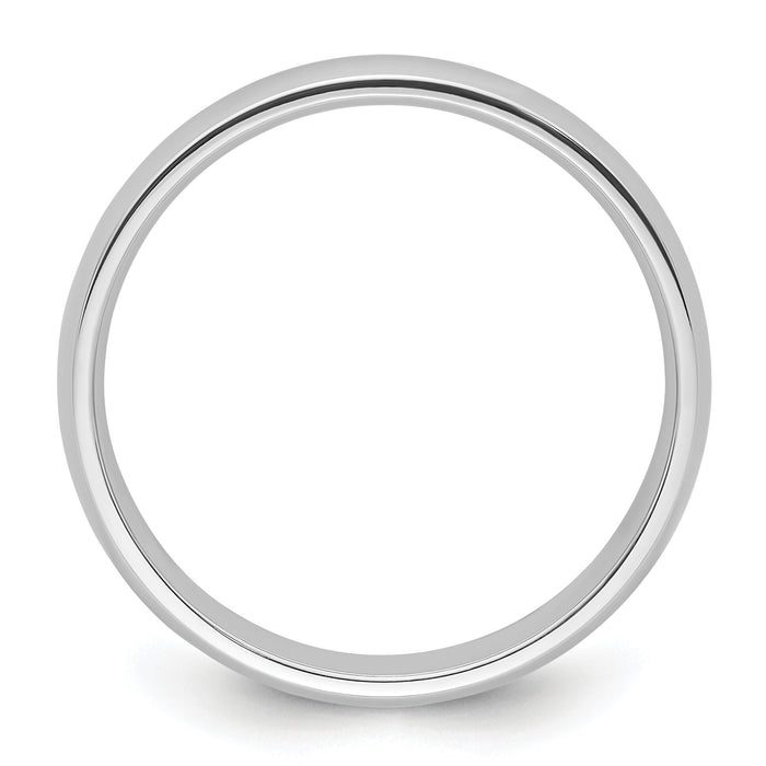 Platinum 4mm Half-Round Comfort Fit Lightweight Band-PLWCF040