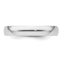Platinum 4mm Half-Round Comfort Fit Lightweight Band-PLWCF040