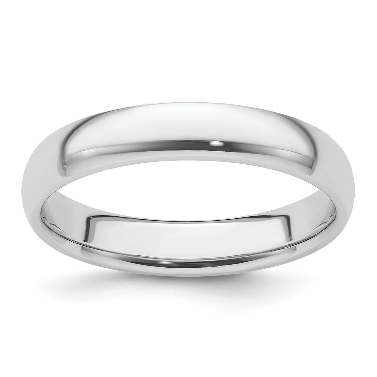 Platinum 4mm Half-Round Comfort Fit Lightweight Band-PLWCF040