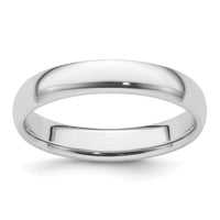 Platinum 4mm Half-Round Comfort Fit Lightweight Band-PLWCF040