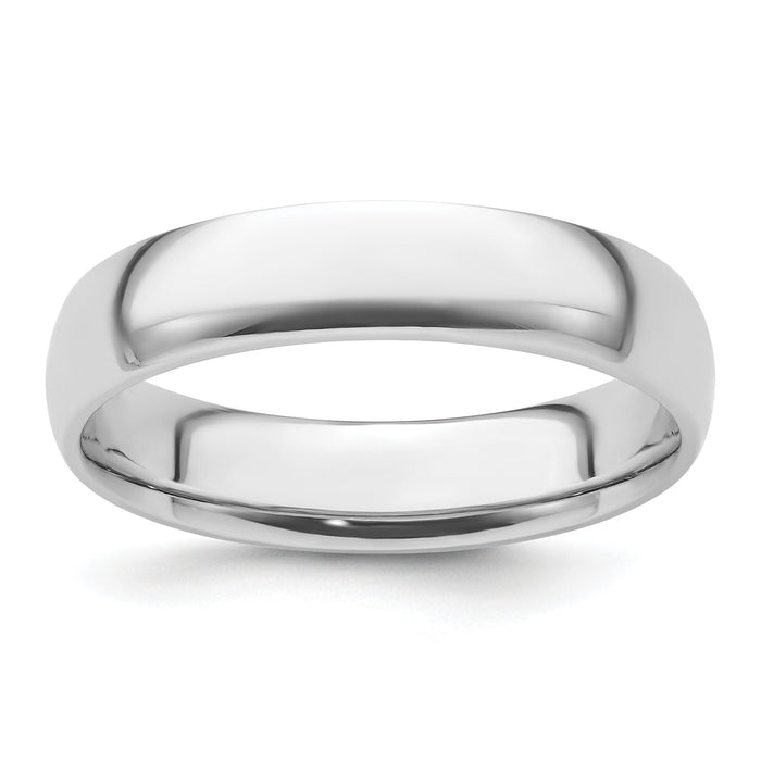 Platinum 5mm Half-Round Comfort Fit Lightweight Band-PLWCF050