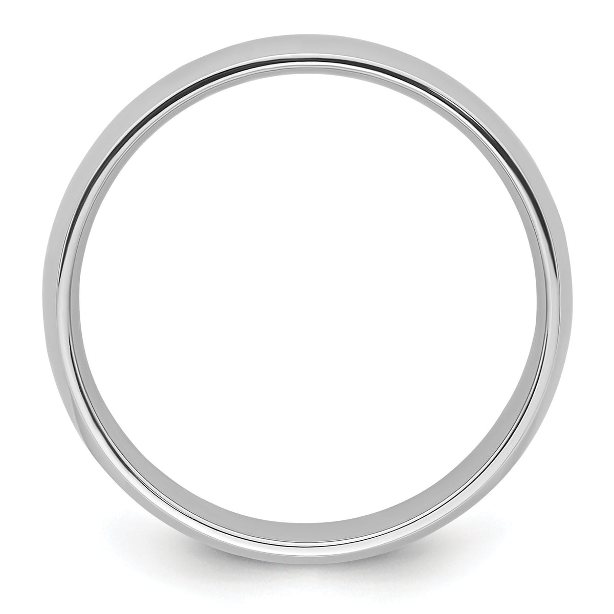 Platinum 6mm Half-Round Comfort Fit Lightweight Band-PLWCF060
