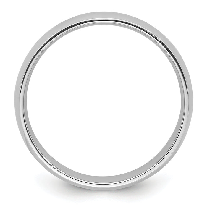 Platinum 6mm Half-Round Comfort Fit Lightweight Band-PLWCF060
