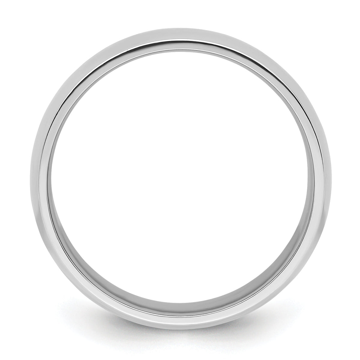 Platinum 8mm Half-Round Comfort Fit Lightweight Band-PLWCF080