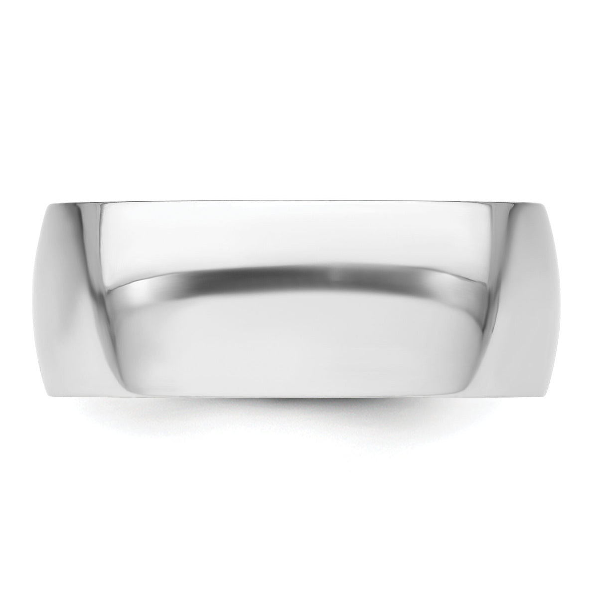 Platinum 8mm Half-Round Comfort Fit Lightweight Band-PLWCF080