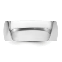 Platinum 8mm Half-Round Comfort Fit Lightweight Band-PLWCF080
