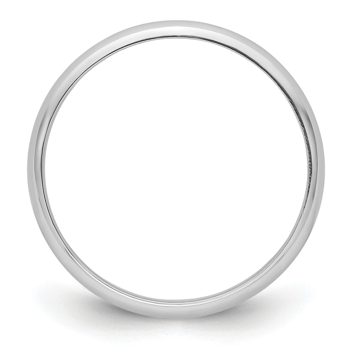 Platinum 3mm Half-Round Featherweight Band-PLWHR030