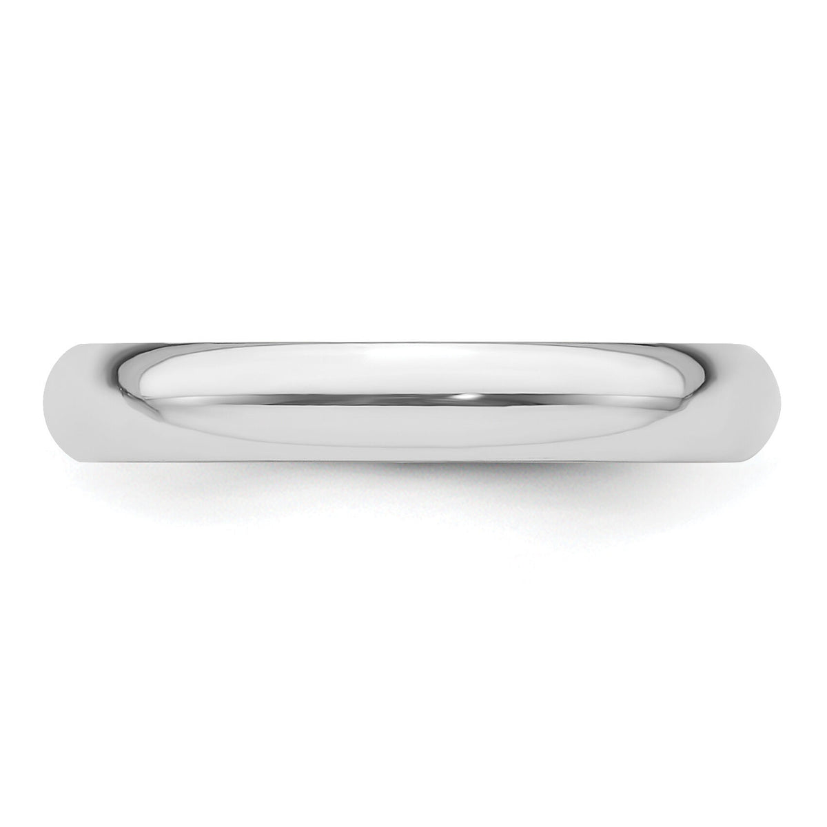 Platinum 3mm Half-Round Featherweight Band-PLWHR030