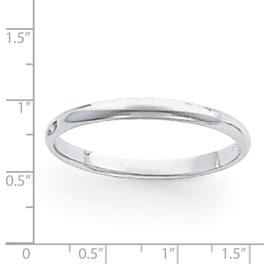 Platinum 3mm Half-Round Featherweight Band-PLWHR030