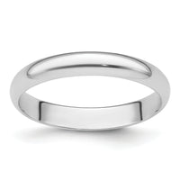 Platinum 3mm Half-Round Featherweight Band-PLWHR030