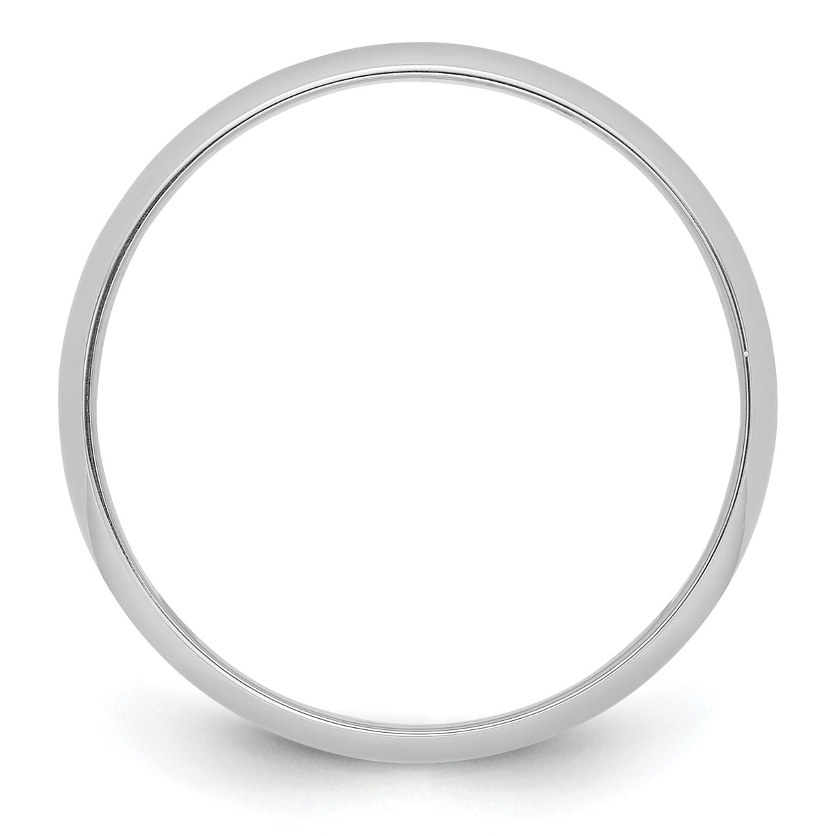 Platinum 5mm Half-Round Featherweight Band-PLWHR050
