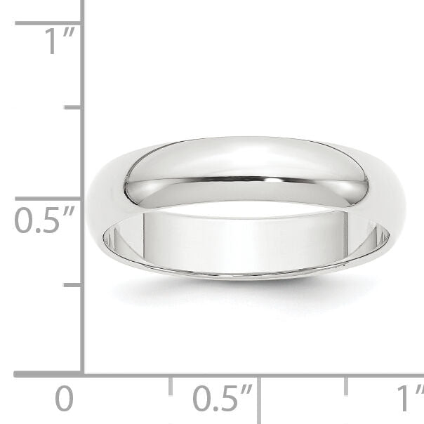 Platinum 5mm Half-Round Featherweight Band-PLWHR050