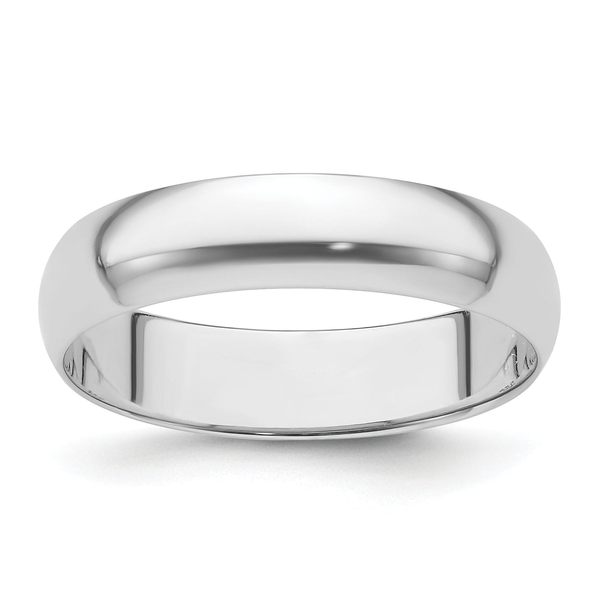 Platinum 5mm Half-Round Featherweight Band-PLWHR050