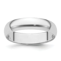 Platinum 5mm Half-Round Featherweight Band-PLWHR050