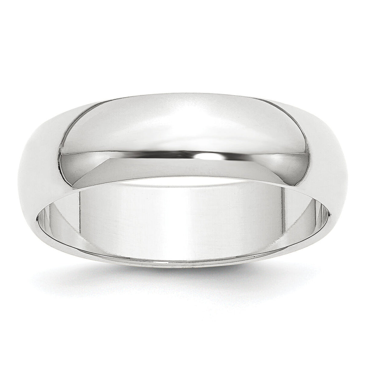Platinum 6mm Half-Round Featherweight Band-PLWHR060