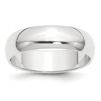 Platinum 6mm Half-Round Featherweight Band-PLWHR060