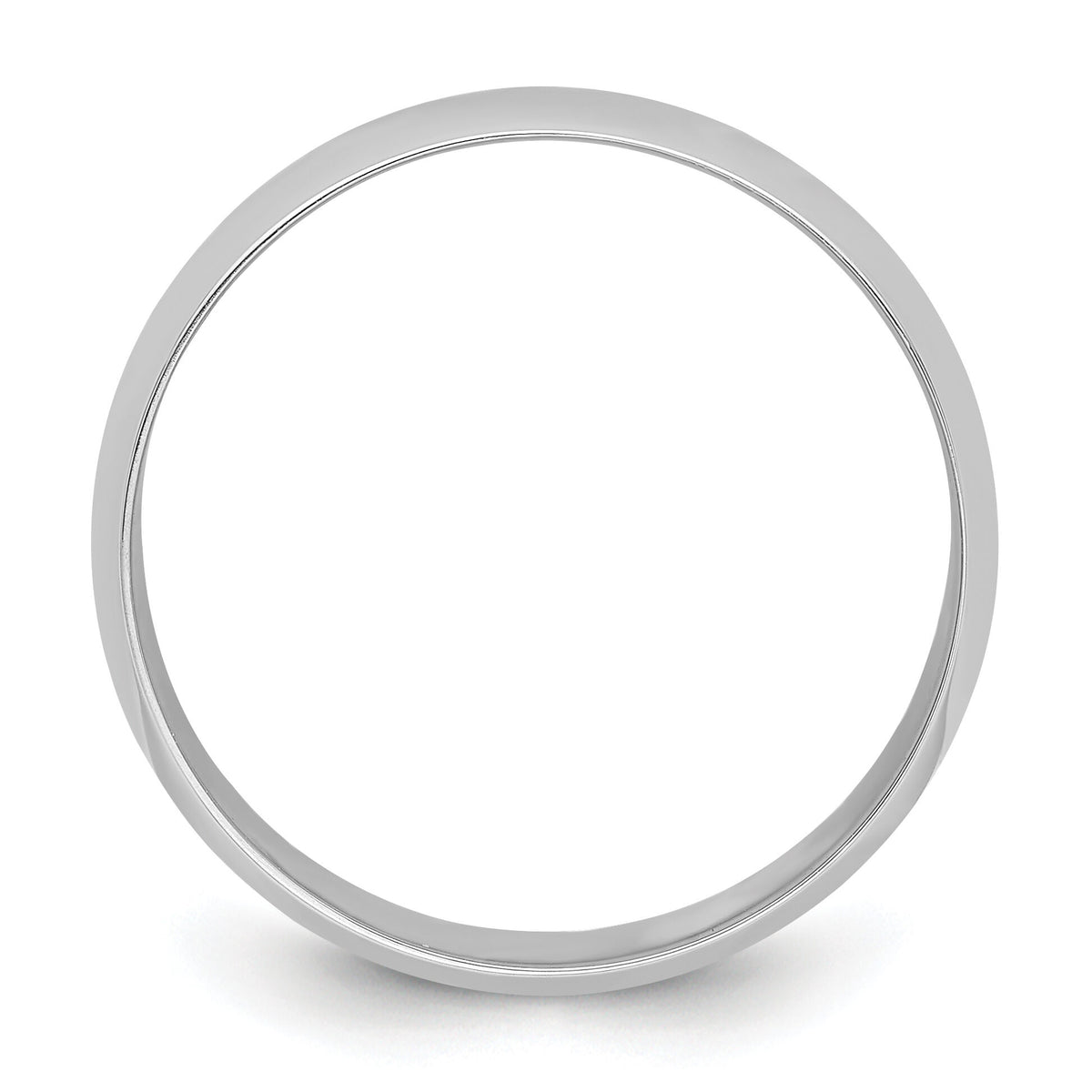 Platinum 8mm Half-Round Featherweight Band-PLWHR080