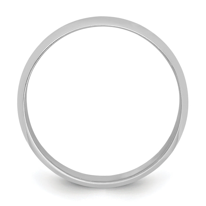 Platinum 8mm Half-Round Featherweight Band-PLWHR080