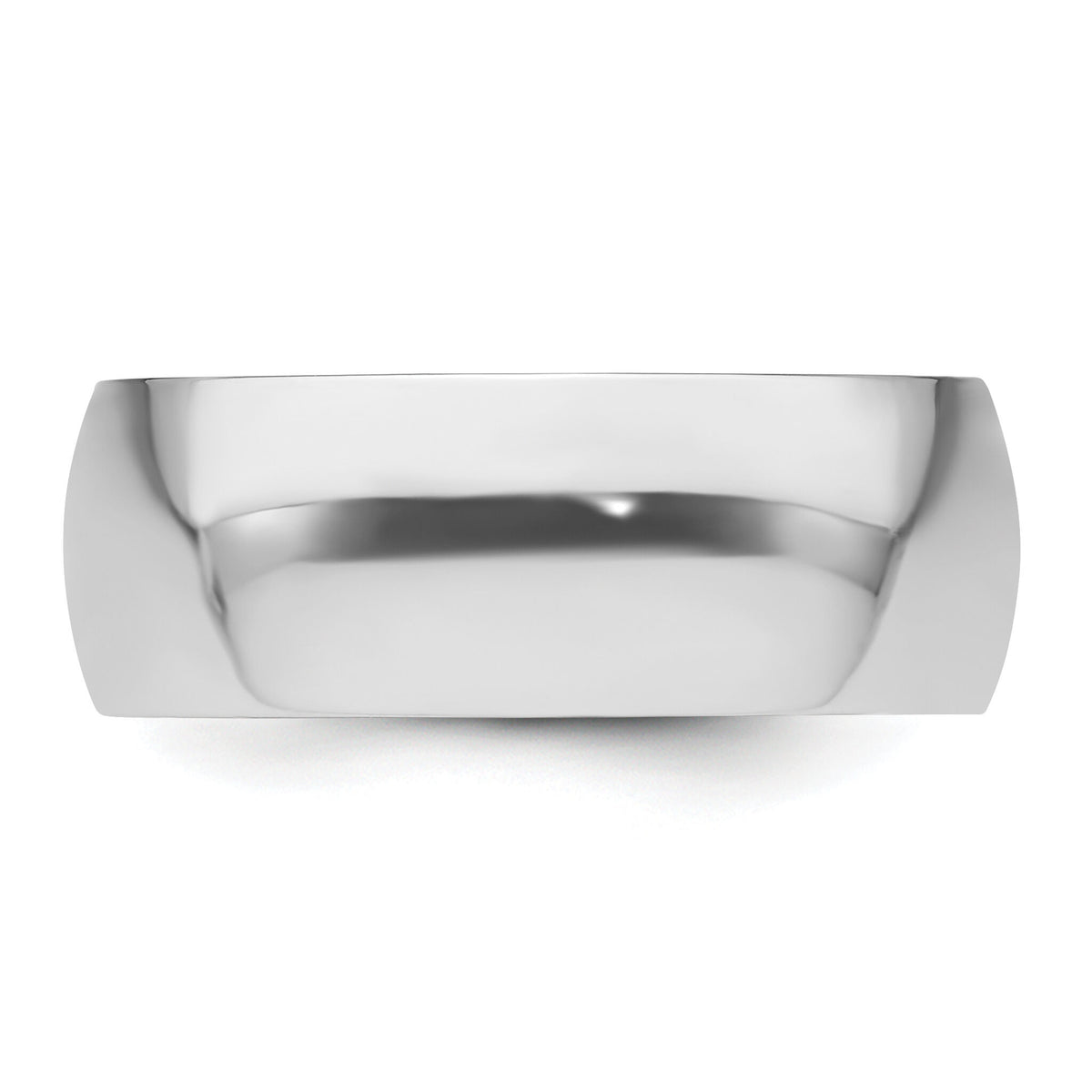 Platinum 8mm Half-Round Featherweight Band-PLWHR080